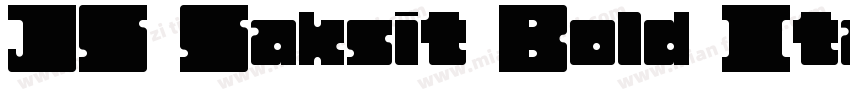 JS Saksit Bold Italic字体转换